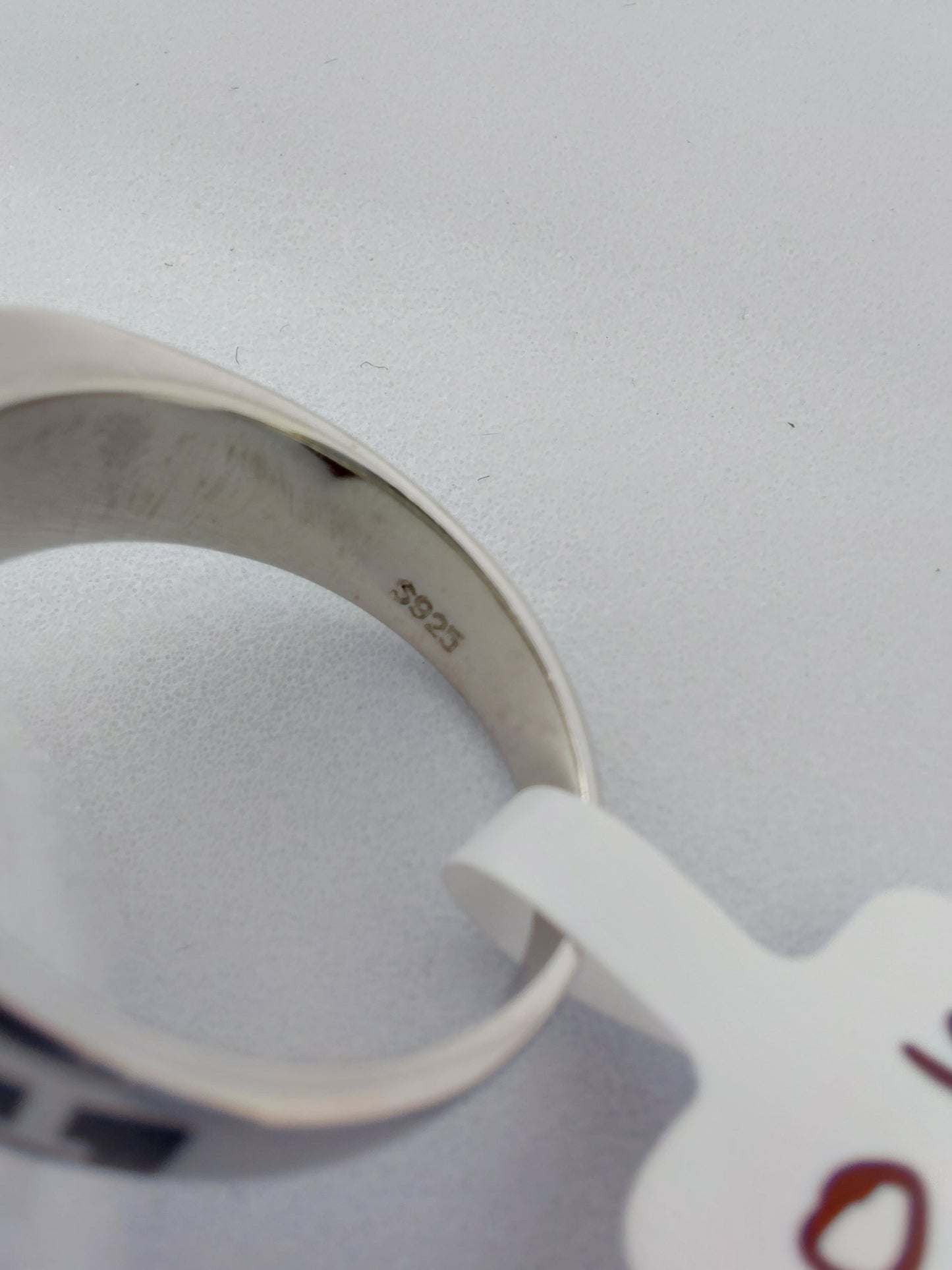 Black enamel cz stone 925 Men_s ring size 17