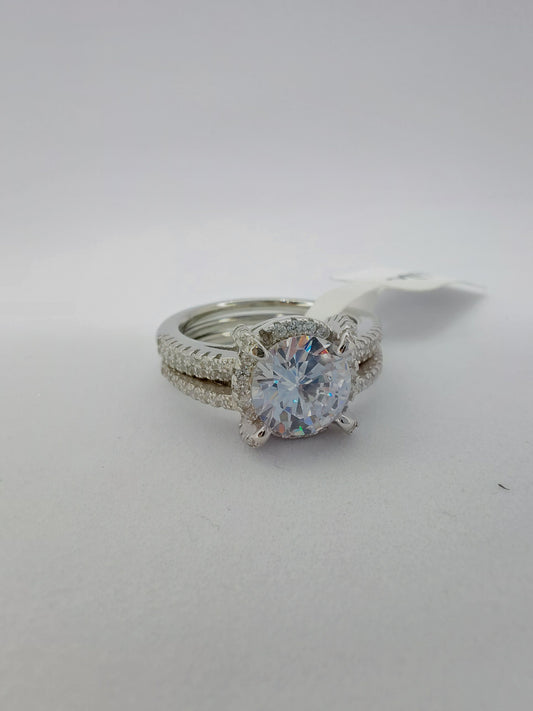 Exclusive 2 in 1 Solitaire 925 ring