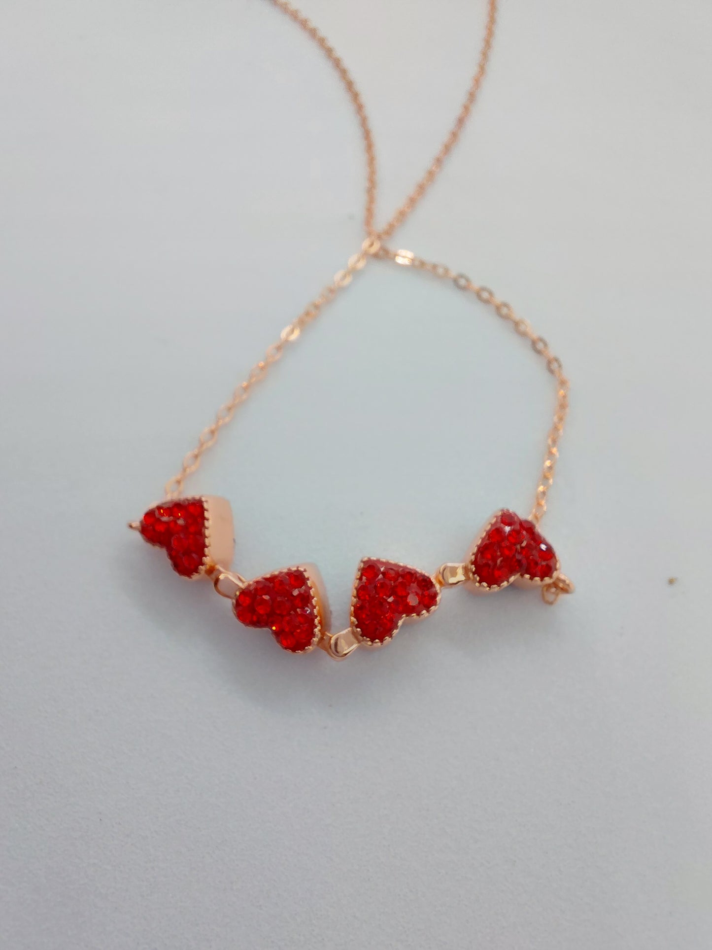 Red blue flower 2 in 1 design magnetic silver necklace 925