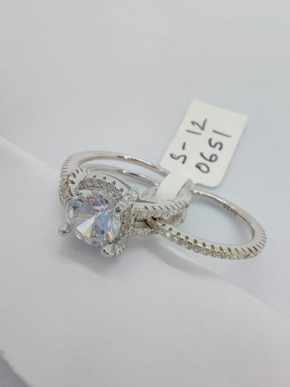 Exclusive 2 in 1 Solitaire 925 ring