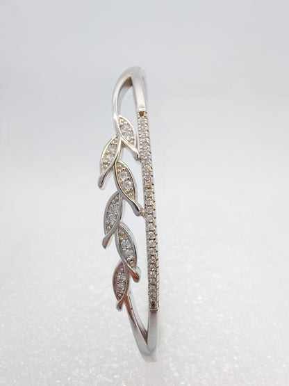 Leaf design Bracelet cum Bangle with lock