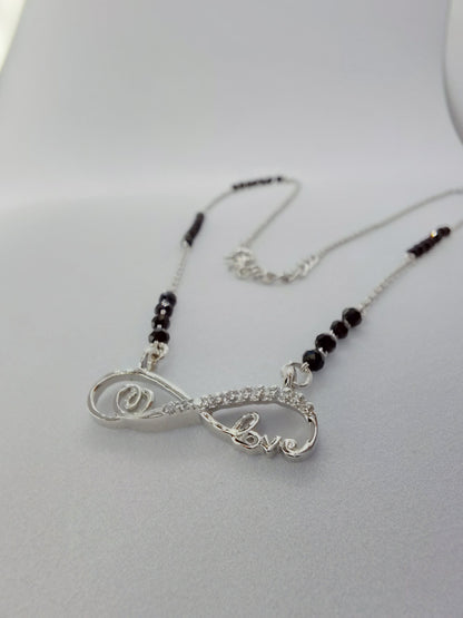 Infinity heart and love 925 mangalsutra