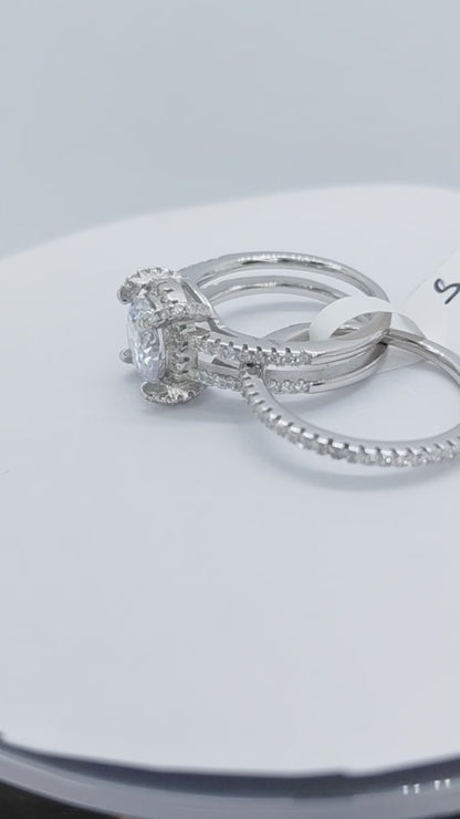 Exclusive 2 in 1 Solitaire 925 ring